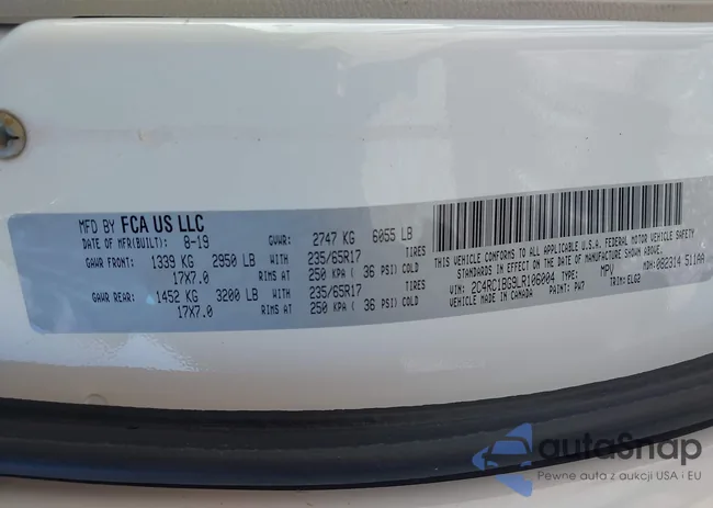 2C4RC1BG9LR106004: 43221945