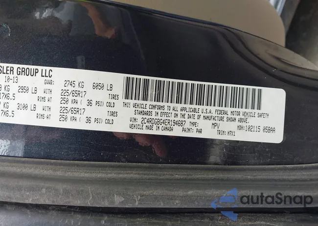 2C4RDGBG4ER194687: 43221990