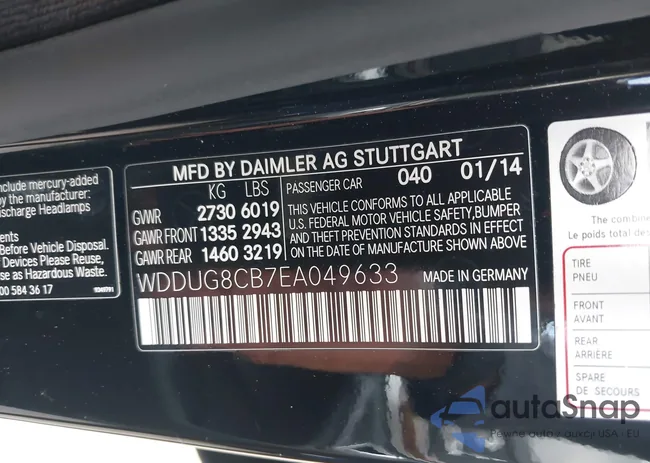 WDDUG8CB7EA049633: 43221999