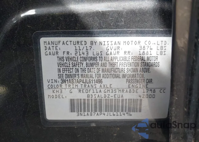 3N1AB7AP4JL611496: 43222038