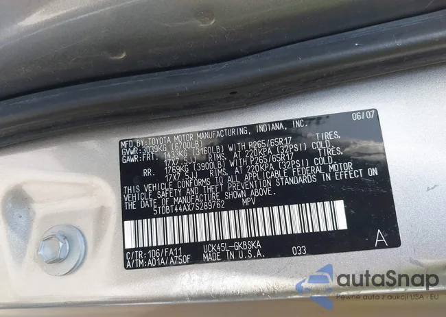 5TDBT44AX7S289762: 43222145