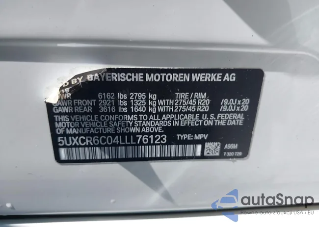 5UXCR6C04LLL76123: 43222165