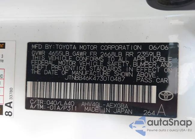 JTNBB46K473010487: 43222172