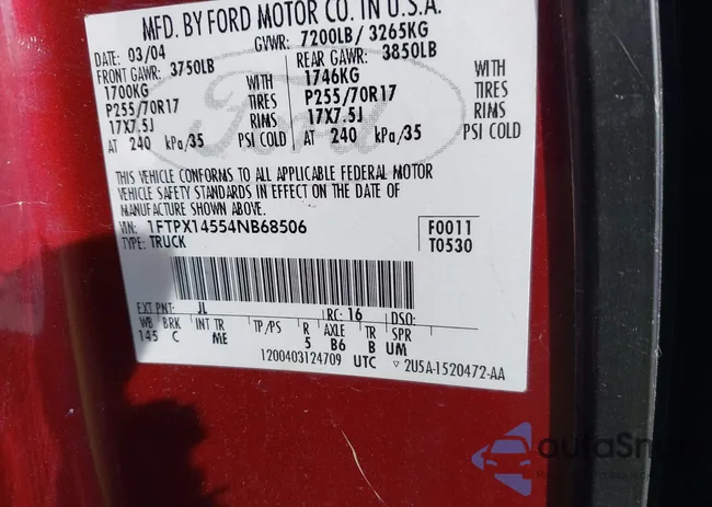 1FTPX14554NB68506: 43222195