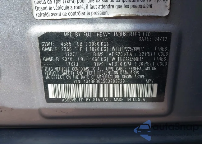 4S4BRBGC5C3283729: 43222266