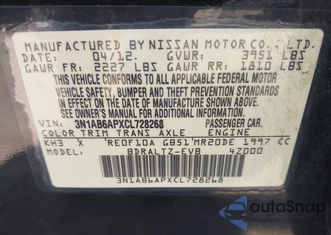 3N1AB6APXCL728268: 43222268