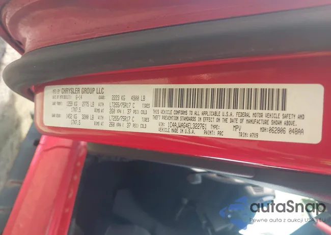 1C4AJWAG4EL322761: 43222275