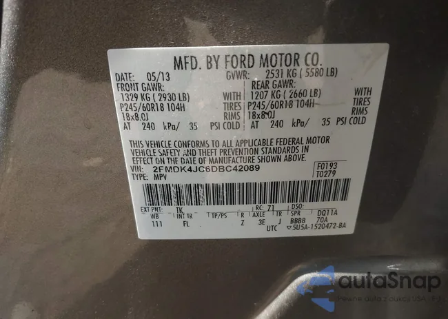 2FMDK4JC6DBC42089: 43222363