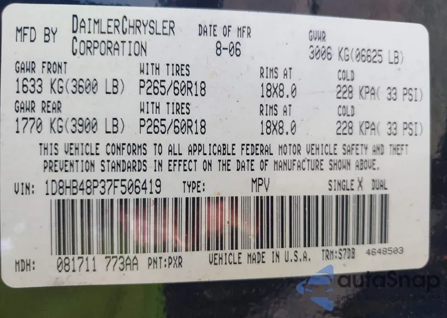 1D8HB48P37F506419: 43222392