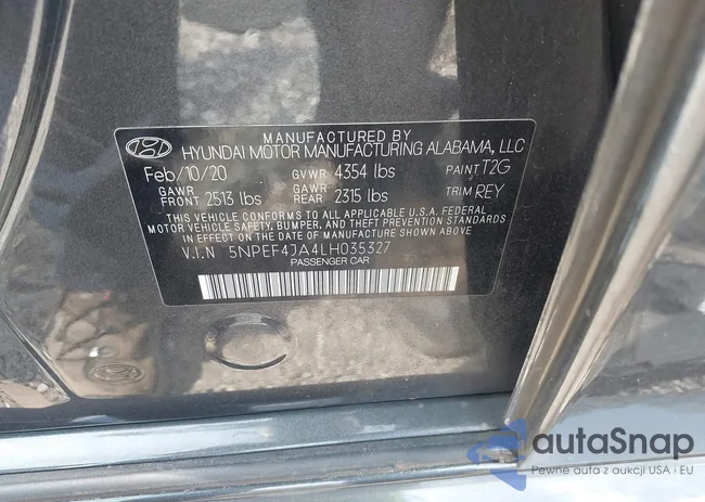 5NPEF4JA4LH035327: 43222397