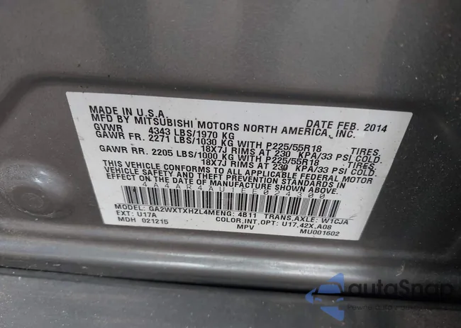 4A4AR4AU1EE024300: 43222467