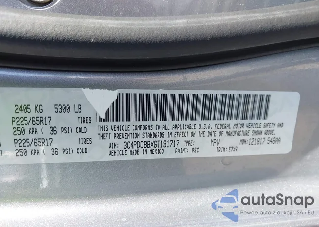 3C4PDCBBXGT191717: 43221511