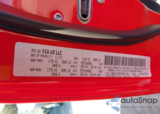 1C6RR7LT4GS191763: 43221627