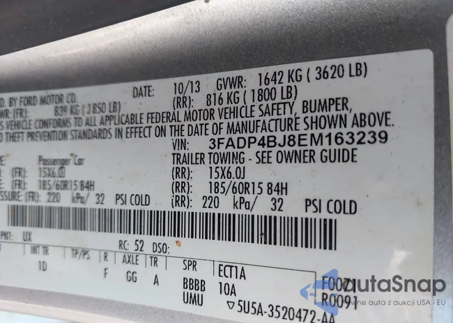 3FADP4BJ8EM163239: 43221765