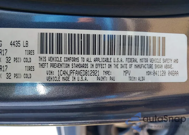 1C4NJPFAXED812921: 43221865