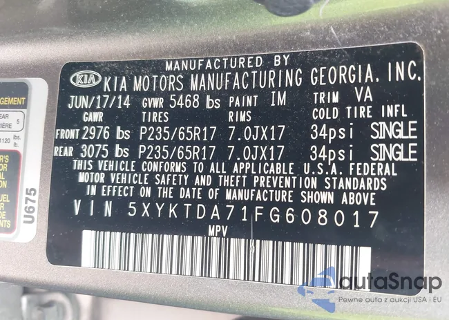 5XYKTDA71FG608017: 43222905