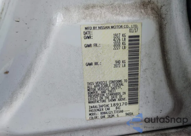 1N4AL3AP1HC189170: 43222988