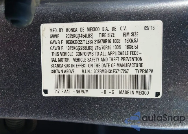 3CZRM3H34FG717267: 43222997