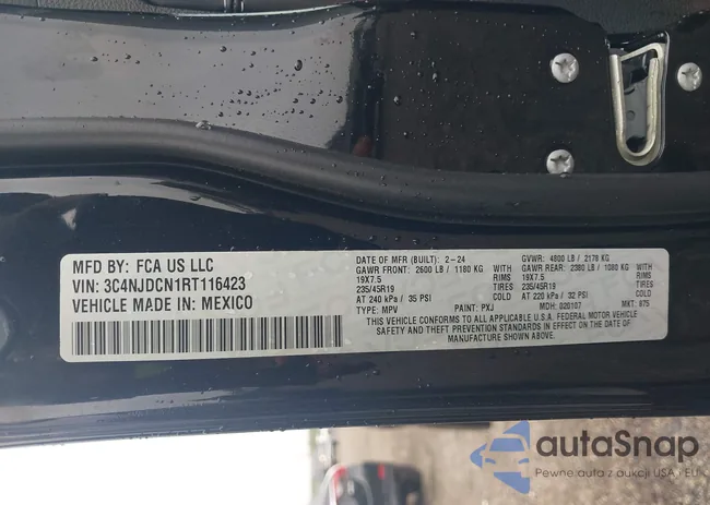 3C4NJDCN1RT116423: 43223073