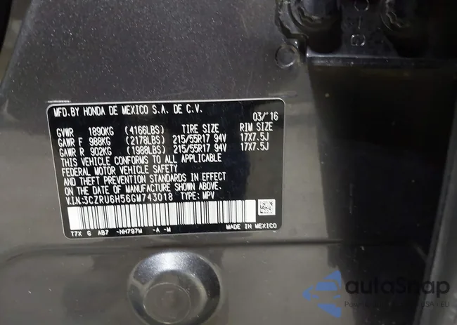 3CZRU6H56GM743018: 43223076