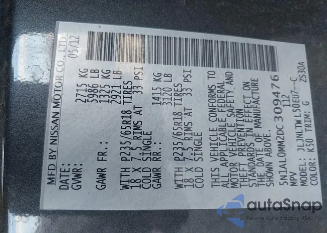 5N1AL0MM2DC309476: 43223188