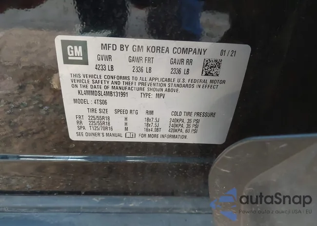 KL4MMDSL4MB131991: 43223230