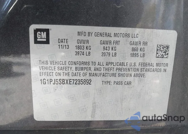 1G1PJ5SBXE7235892: 43223420