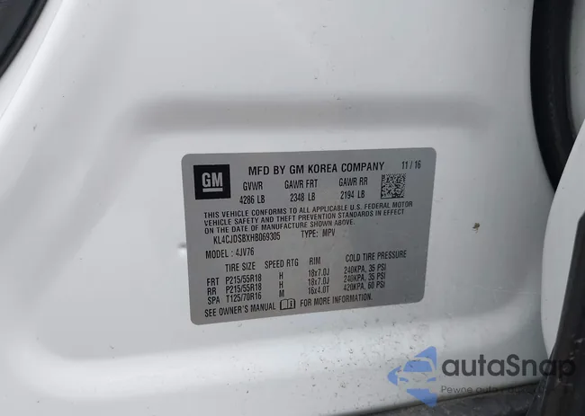 KL4CJDSBXHB069305: 43222486