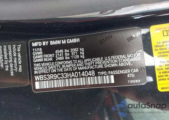 WBS3R9C33HA014048: 43222545