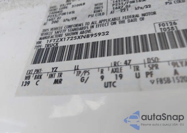 1FTZX1725XNB95932: 43222573