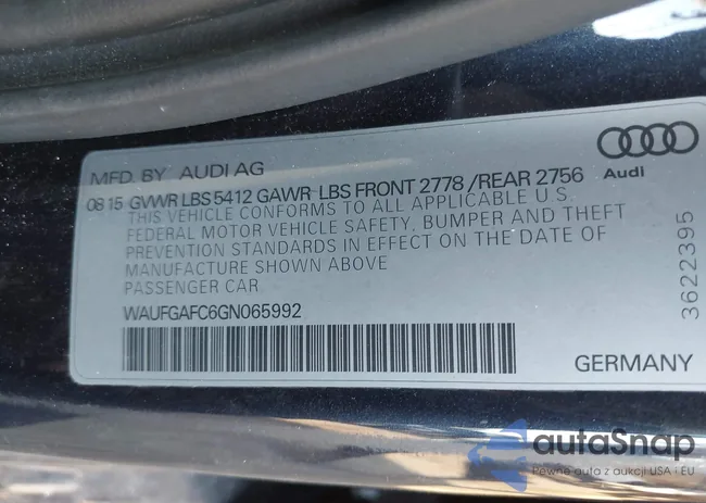 WAUFGAFC6GN065992: 43222598