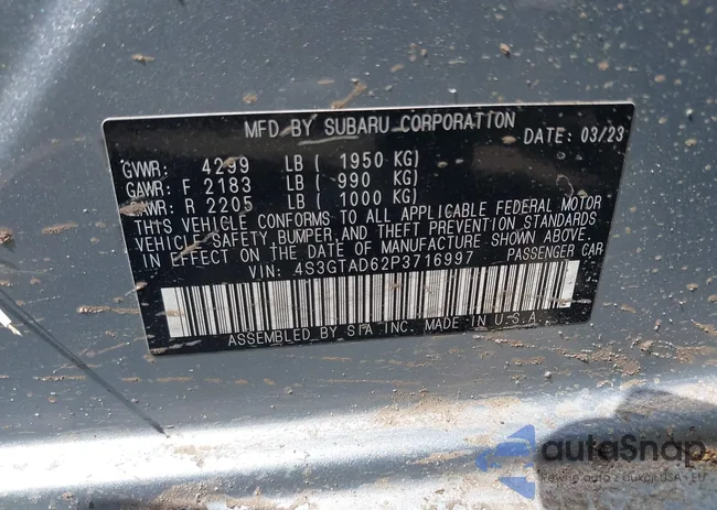 4S3GTAD62P3716997: 43222599