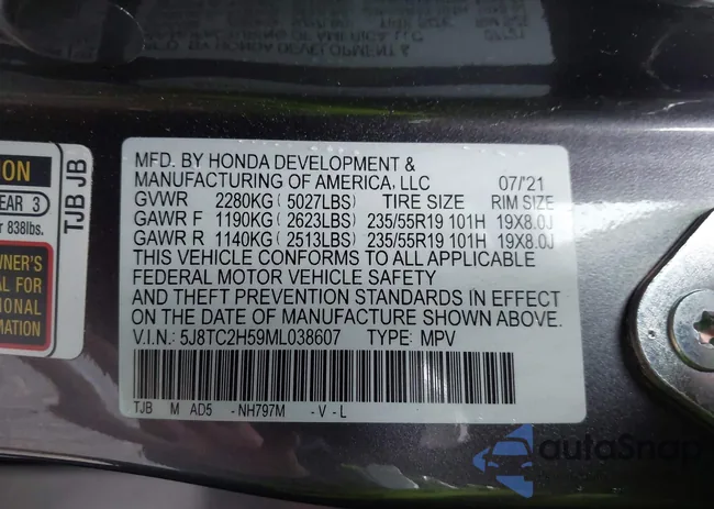 5J8TC2H59ML038607: 43222607