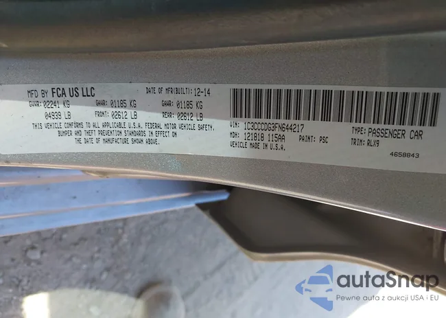 1C3CCCDG3FN644217: 43222723