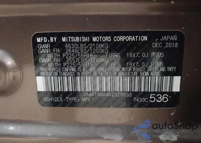 JA4AT4AA4KZ028693: 43222873