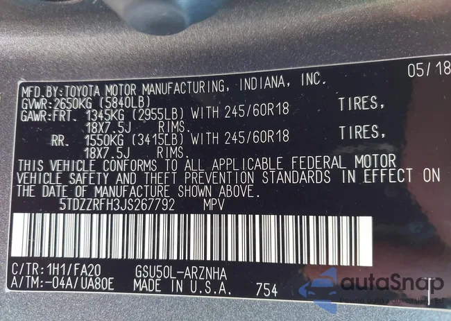 5TDZZRFH3JS267792: 43224062