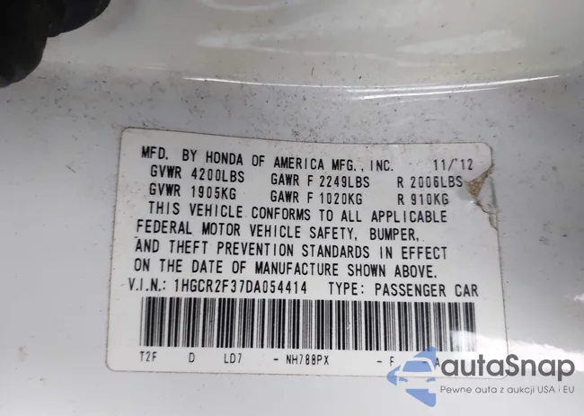 1HGCR2F37DA054414: 43224181