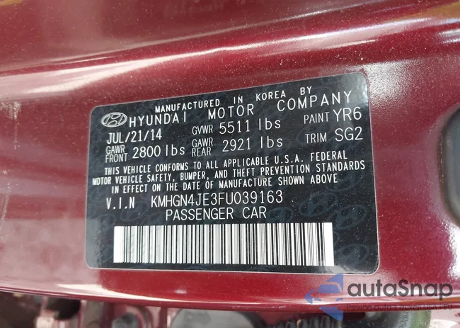 KMHGN4JE3FU039163: 43223480