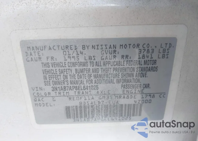 3N1AB7AP8EL641025: 43223515