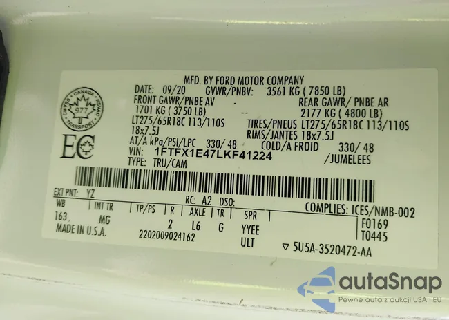 1FTFX1E47LKF41224: 43223602