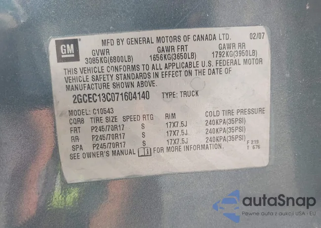 2GCEC13C071604140: 43223603