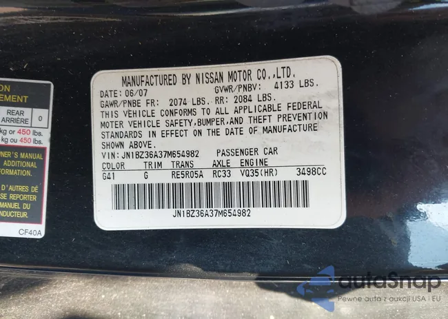 JN1BZ36A37M654982: 43224910