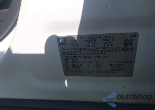 3GNCJNSB7FL203542: 43224923