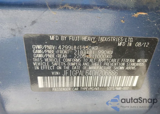 JF1GPAL64DH206886: 43224948