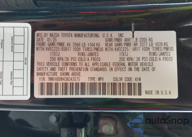 7MMVABBM4SN343575: 43225128