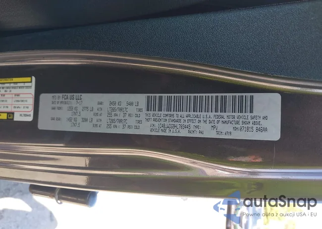 1C4BJWDG9HL703445: 43225306