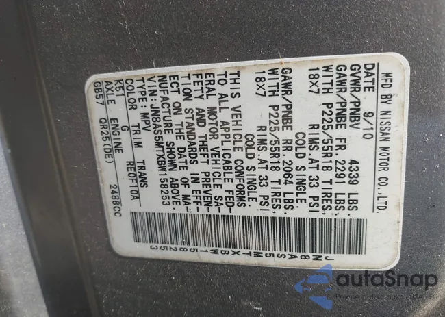 JN8AS5MTXBW158253: 43225439