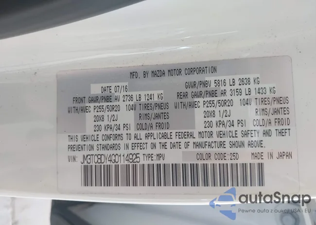 JM3TCBDY4G0114925: 43225457