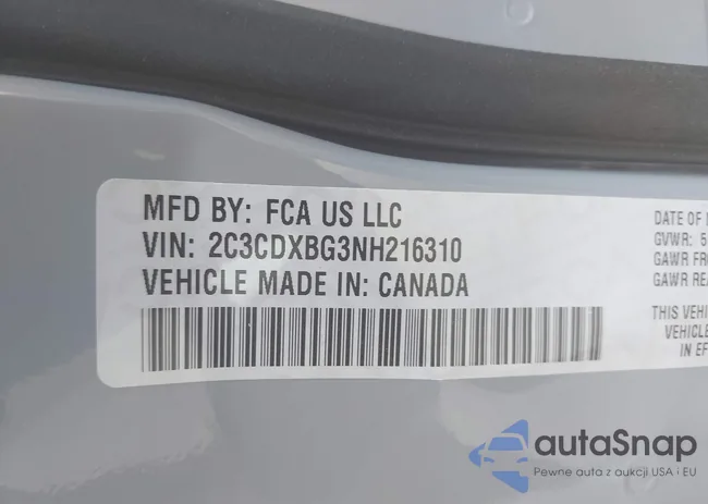 2C3CDXBG3NH216310: 43225885