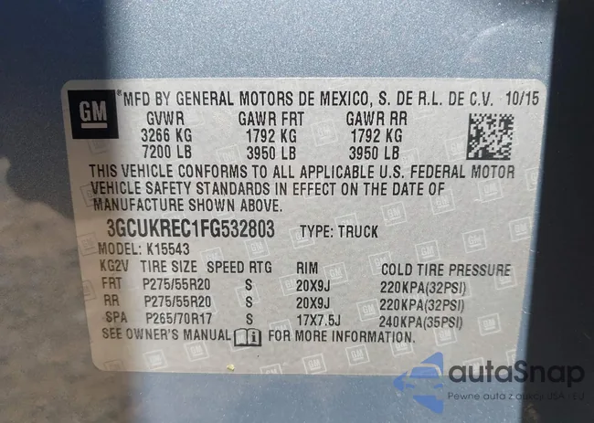 3GCUKREC1FG532803: 43226161